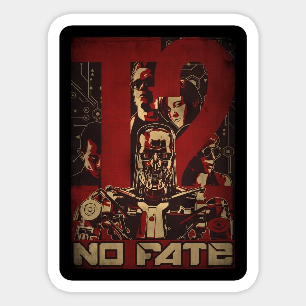 No Fate Sticker by danielcolumna_art